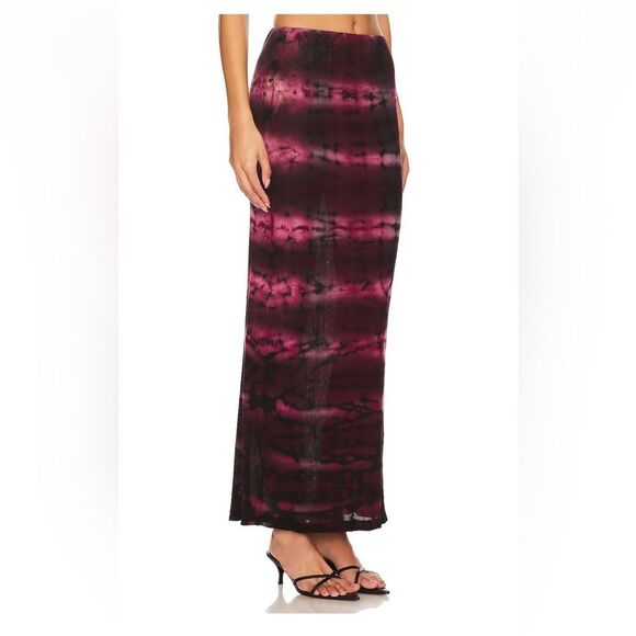$185 Rio Maxi Skirt in Magenta Tie Dye COTTON CITIZEN NEW - Picture 3 of 9